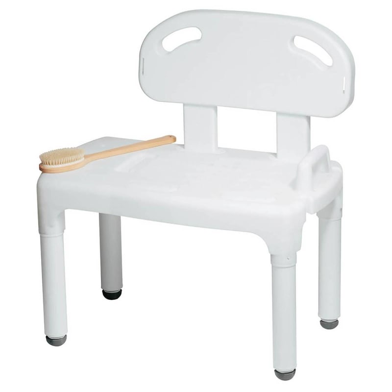 Compass Health Brands CarexÂ® Bath Transfer Bench, 17Â½ to 22Â½ Seat Height